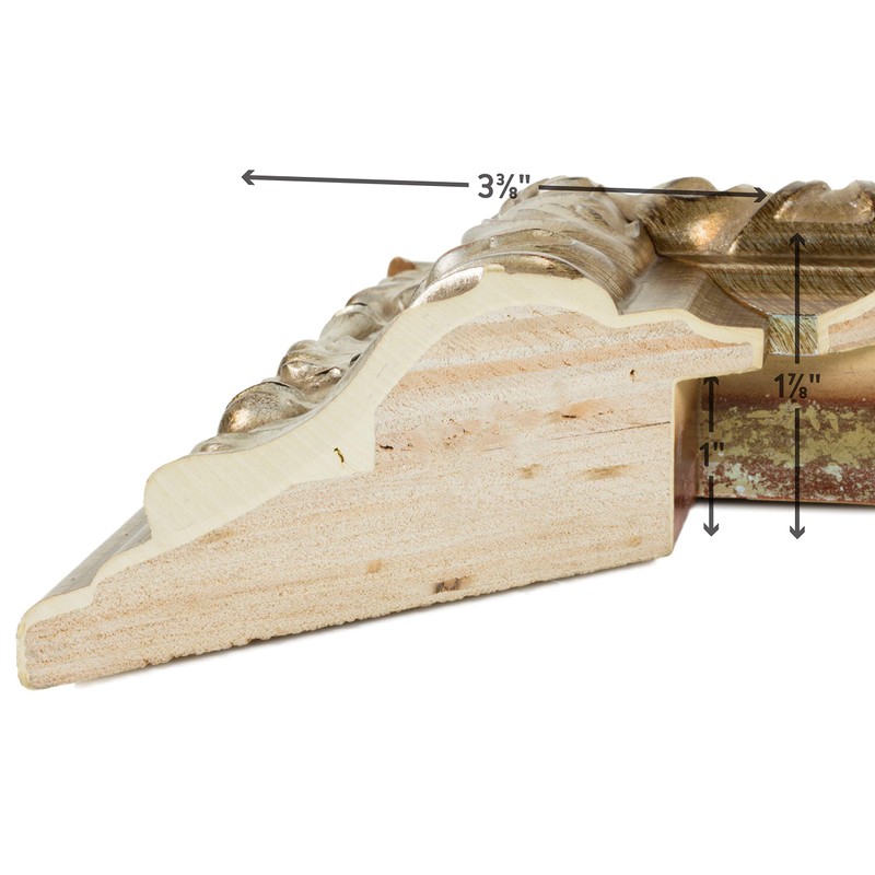 Craig Frames Barroco, 14x20 Picture Frame, Antique Silver