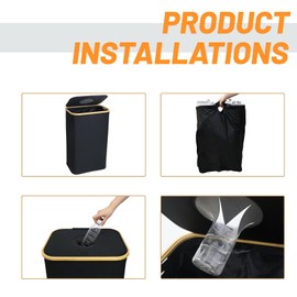 GreeKroupp 26 Gallon Recycling Bin with Lid for Kitchen, Large Trash Can with Dual Reusable Inner Bags for Bottles, Cans, Glass, and Plastics – Kitchen Recycling Bin for Trash and Waste Separation