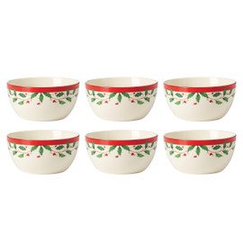 Lenox 893492 Holiday 6-Piece Dessert Bowl Set