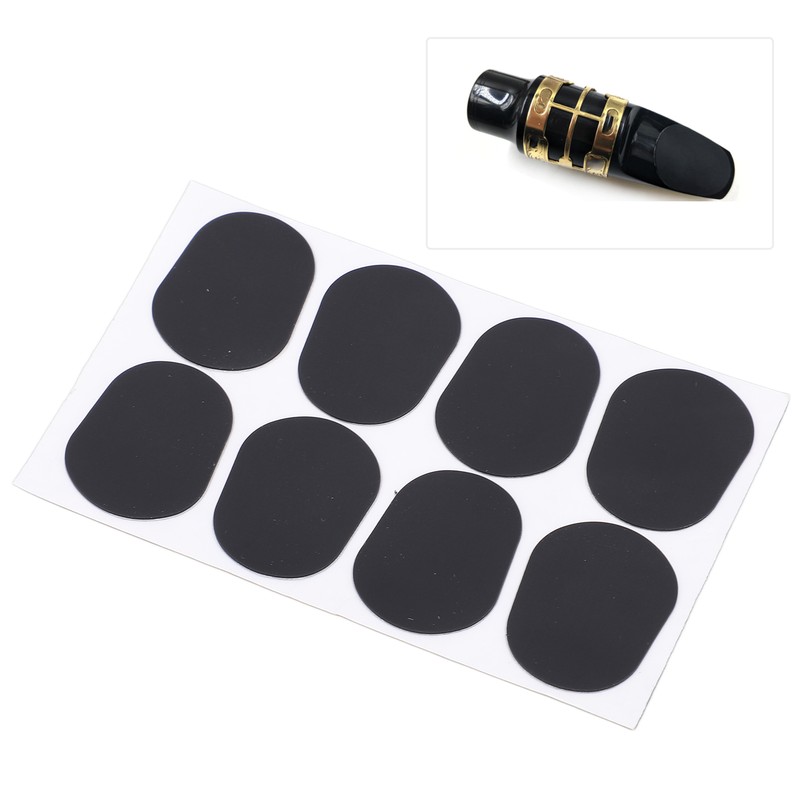 80Pcs Sax Mouthpiece Pad Silicone Black Cushion Patches Wind Instrument