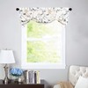 VOGOL Tie UP Curtain Valance, Adjustable Farmhouse Flower and Bird