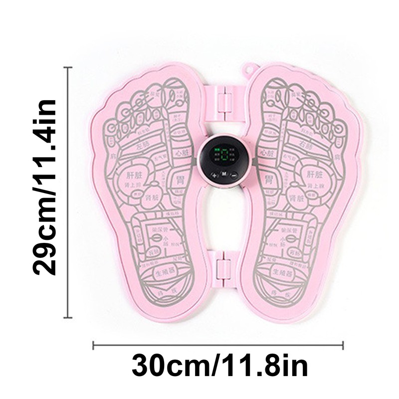 Foot Pulse Massage Cushion Lightweight Foldable Six Modes Foot Massager