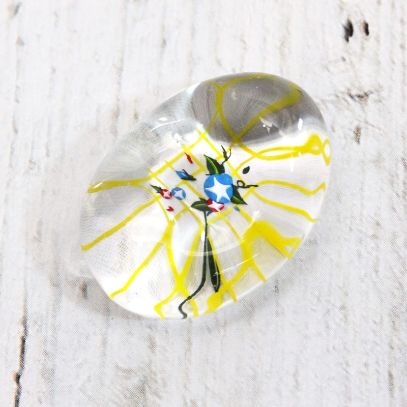 Craftman's House Glass Chopsticks Rest (Morning Glory)