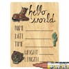 Cohas Hello World Newborn Baby Announcement Printed Wood Sign with