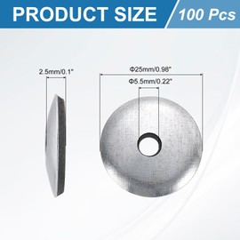 uxcell 100Pcs 7/32" x 1" Sealing Washers, Zinc-Plated Carbon Steel EPDM Bonded Neoprene Rubber Washers for Screws Bolts, Silver&Black