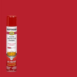 Rust-Oleum 393375-6PK Stops Rust Turbo Spray Paint, 24 oz, Gloss Sunrise Red, 6 Pack