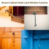 Stainless Steel Cabin Hook, Antique Brass Latch for Sliding Doors,