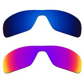 Alphax 2 Pair Polarized Replacement Lenses for Oakley Turbine Rotor OO9307 - Deep Water+Midnight Sun