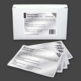 Thermal Printer Cleaning Card featuring Waffletechnology (3"/76mm) - 15 Cards