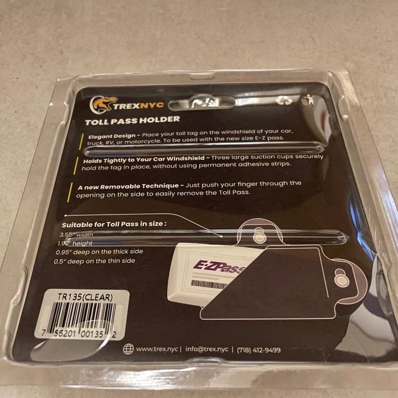 TrexNYC Toll Pass Holder for Car, Super Strong Holder with