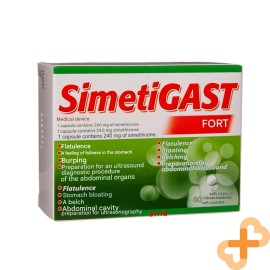 SIMETIGAST FORTE Suplemento Anti Hinchazón Eructos Simeticona 240mg 60 Cápsulas