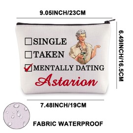 MYSOMY BG3 Astarion Makeup Bag BG3 Astarion Gifts Astarion High Elf Gifts Mental Dating Astarion Zipper Pouch BG3 Astarion Merch, Mental Dating Mb
