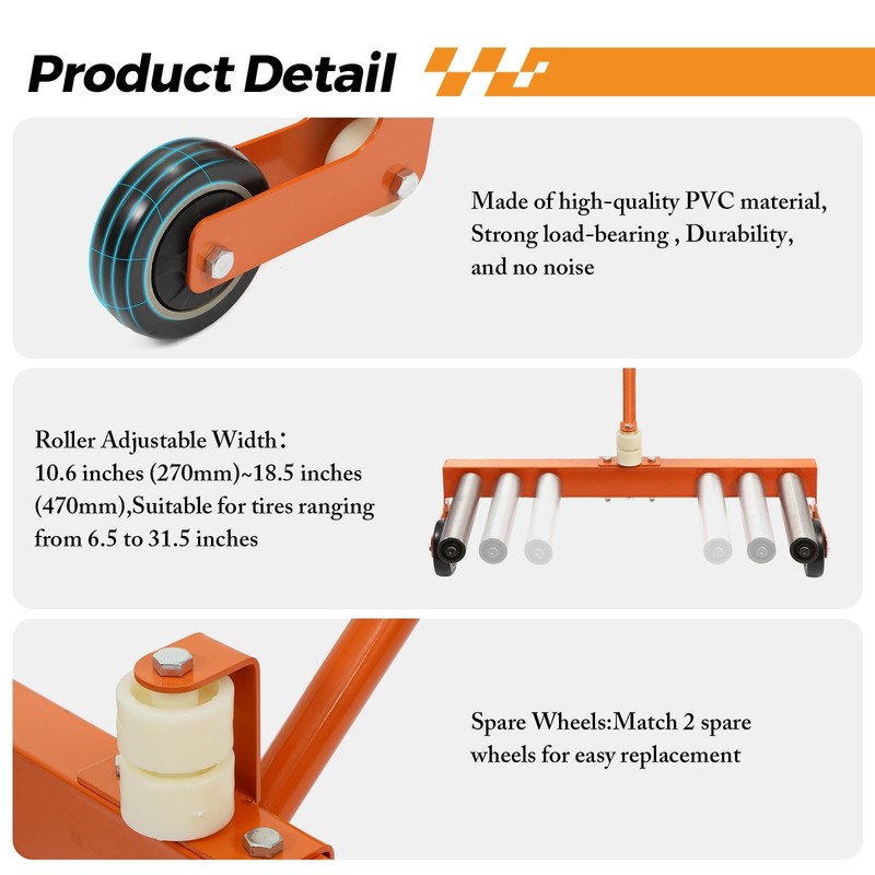 BEAMNOVA Heavy Duty Tire Dolly 330 LBS Tire Lifting Tool