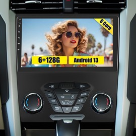 Roinvou 8 Cores 6+128G Android Car Stereo for Ford Fusion Mondeo 2013-2019, 9" Touch Screen Carplay Android Auto with 32EQ Bluetooth WiFi GPS Navigation Mirror Link Backup Camera