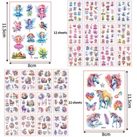 24 Children's Tattoo Stickers, Cute Cartoon Tattoo Stickers, Waterproof Tattoo Stickers, Party Gifts