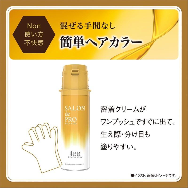 Salon de Pro Hair Dye Oil Rich Cream Hair Color,