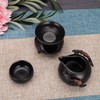 fanquare Chinese Black Ceramic Kung Fu Tea Set With Tea