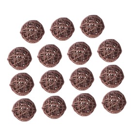 ABOOFAN 15pcs Wicker Rattan Balls Creative DIY Craft Decorative Hanging Orbs for Home Kindergarten Hotel Bar Brown Vine Ball Decorations for Unique Spaces