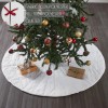 VHC Brands Quilted White Velvet Tree Skirt with Red Bow