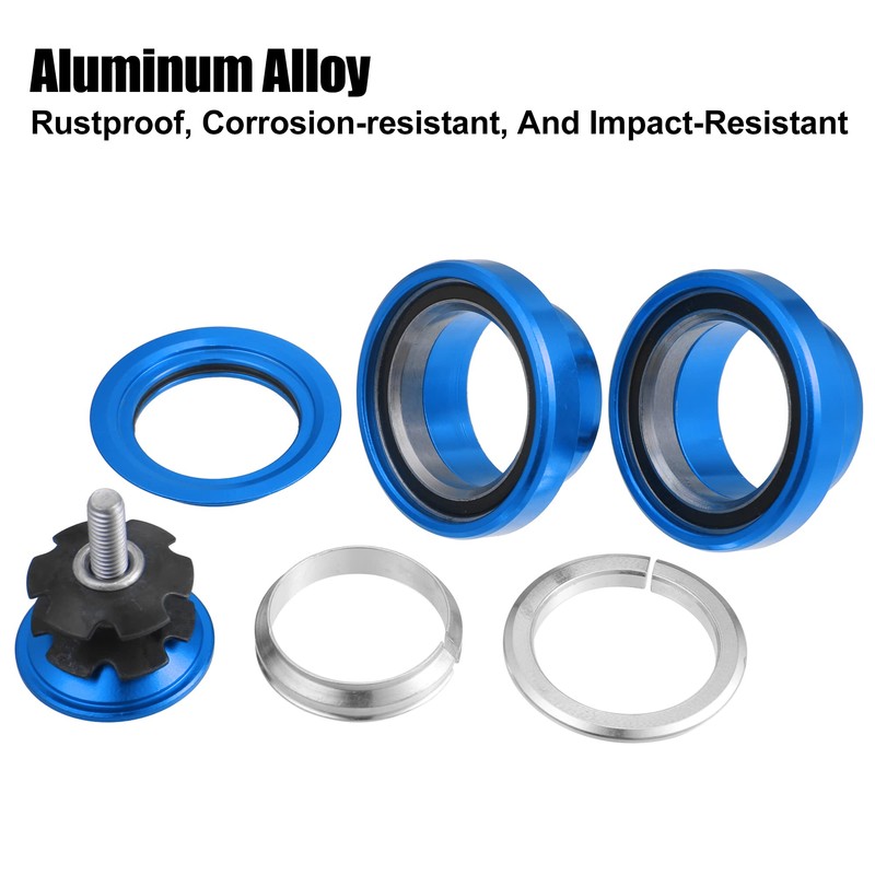 X AUTOHAUX 34mm 1-1/8" Threadless Bicycle Headset Combo Bike Threadless