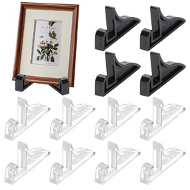 WADORN 20 Pack 2 Colors Acrylic Easel Display Stands, 1.7 Inch Mini Coin Display Easel Holder for Home Office Kitchen Graded Card Easel Base for Photo Stone Pocket Watches Capsules Challenge Medals