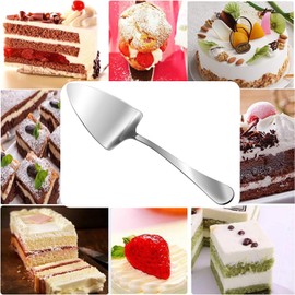 KSENDALO 2Pack Long Stainless Steel Pie Server, 2.75inch Wide Silver Pie Server Spatula for Serving Cakes, Pies, Pizzas & Desserts - Perfect for Weddings, Birthdays &Parties