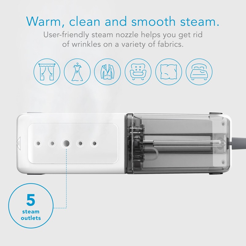 Steamfast NOMAD Travel-Size Garment Steamer for Clothes, Curtains, and Fabric,Chemical