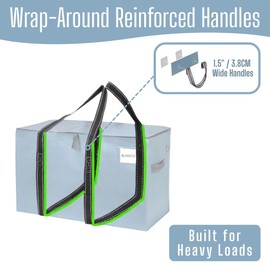 VENO 4 Pack Heavy Duty Moving Bags, Extra Large Storage Bags with Reinforced Handles & Strong Zippers, Foldable & Reusable Moving Box Alternative for Clothes & Dorm Storage