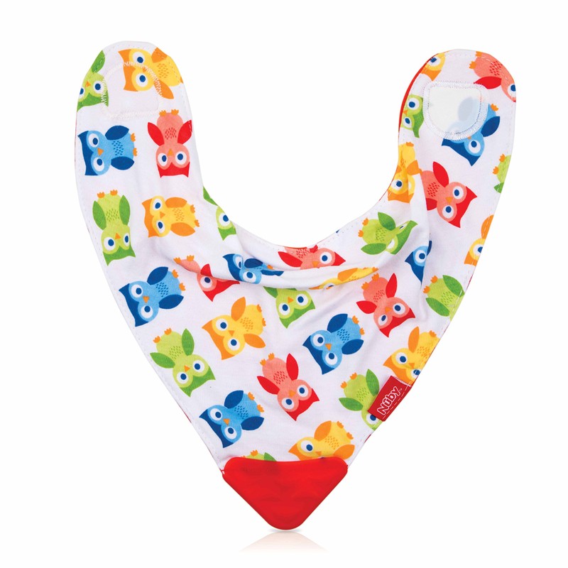 Nuby ID4290 Bandana Bib with Teether (assorted colours )