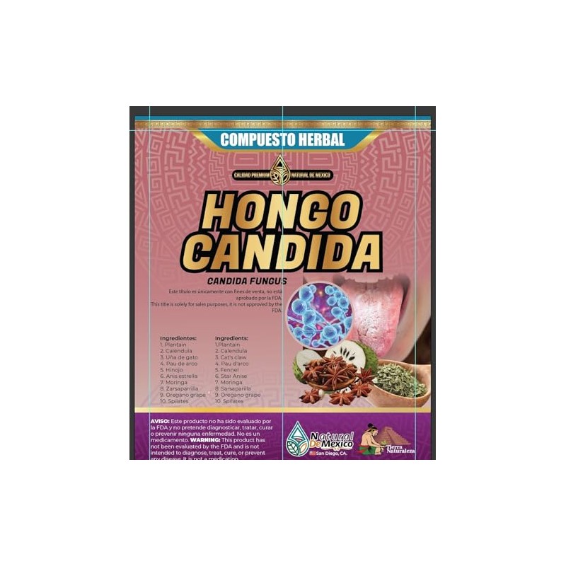 Compuesto Herbal Hongo Candida 4 Onzas Te Tea 4 Oz.