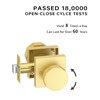 Asidrama 4 Pack Privacy Gold Door Knob with Lock, Brush