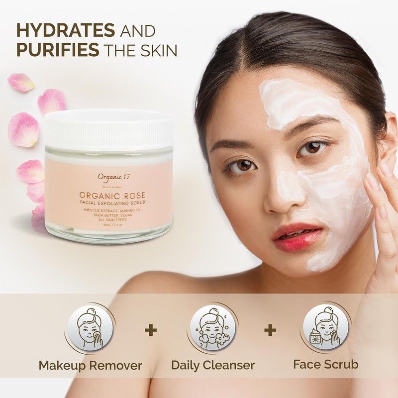 Exfoliante Facial De Rosa Con Piedra Pómez: Exfoliante Natural Para