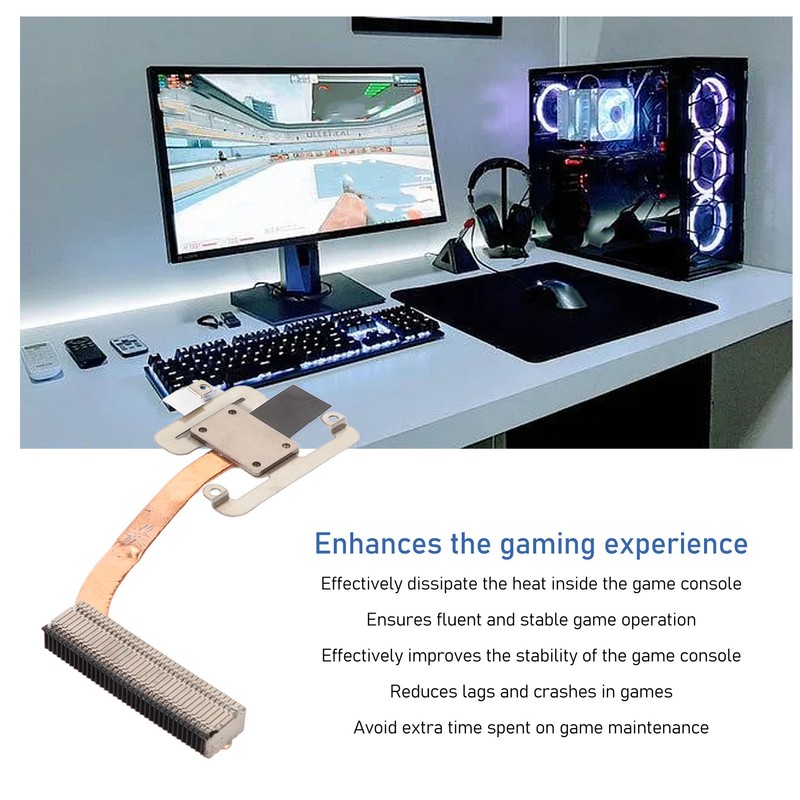 Cooling Heatsink Safe Stable Replacement Heat Sink Cooler Copper Tube