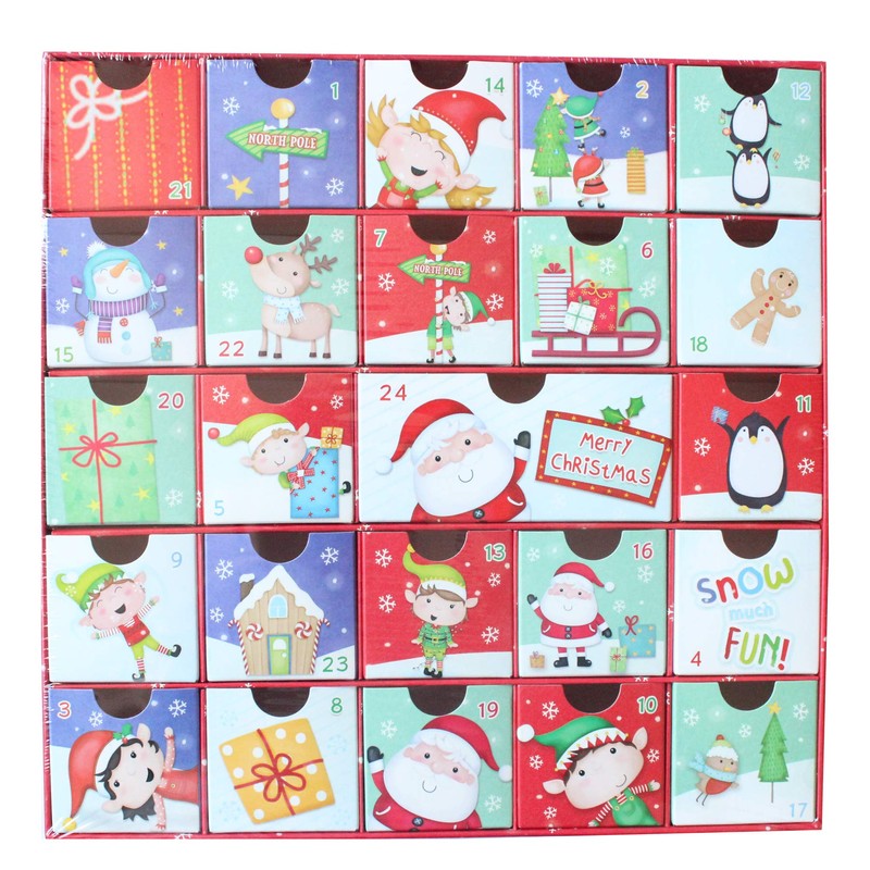 Christmas Fill Your Own Advent Calendar 24 Draws Gifts Xmas
