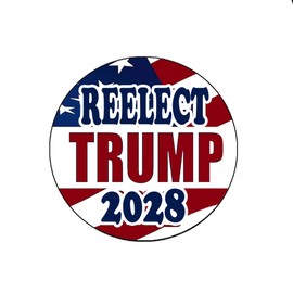 100 Pc RE ELECT TRUMP 2028 Pinback Button Pin for Jackets, hats, 2.25" political