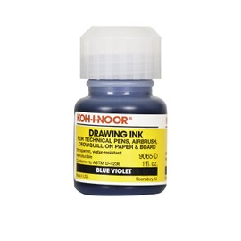 Koh-I-Noor Pigment-Based Drawing Ink, 1 Oz. Bottle, Blue Violet (9065D.BVI)