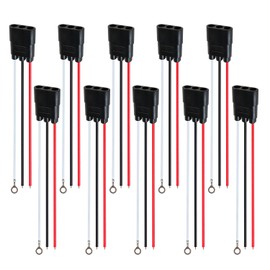 20 Pcs Ledvillage 3 Prong Female Bullet Plug Wiring Harness Socket Pigtail Harness (7” Length, Triple Socket 0.180 Bullet) 3 Prong Socket Triple Female Plug