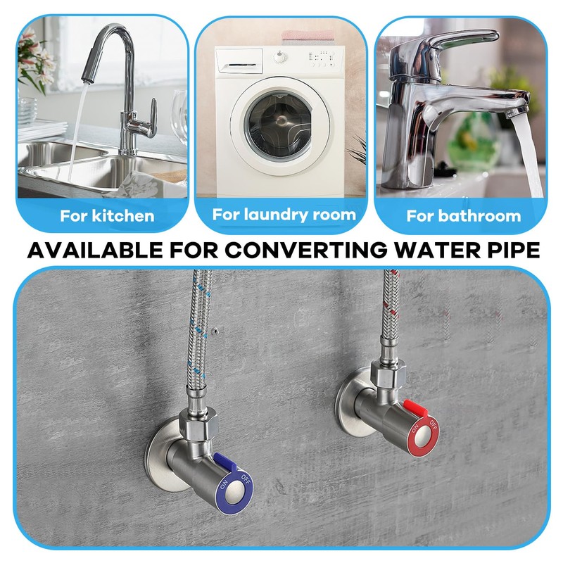 1/2 to 3/8 Water Line Adapter, G1/2" Female to 3/8"