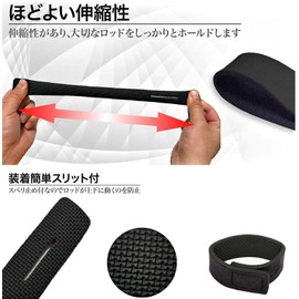 Fishing Rod Belt Fishing Rod Fixing Storage Tie Band Rod Holder Bundle Velcro Easy On and Off Protective Belt Organization Velcro Tape Cable Ties Drop Prevention Black Fishing Tackle Set Fishing