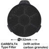 SPARES2GO Carbon Charcoal Vent Filters Compatible with Cooke & Lewis