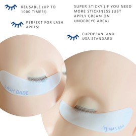 MA LASH Reusable Silicone Eye Pads - Set of 6 (3 Pairs) - Eyelash Extension Under Eye Patches for Lash Lift, Lower Lash Isolation, Sensitive Skin, and Removal - LASH BABE (3 pairs)