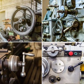 sourcing map Clamping Handles Screw Knobs Handle M10 x 12 mm Thread Steel Rotating Handle