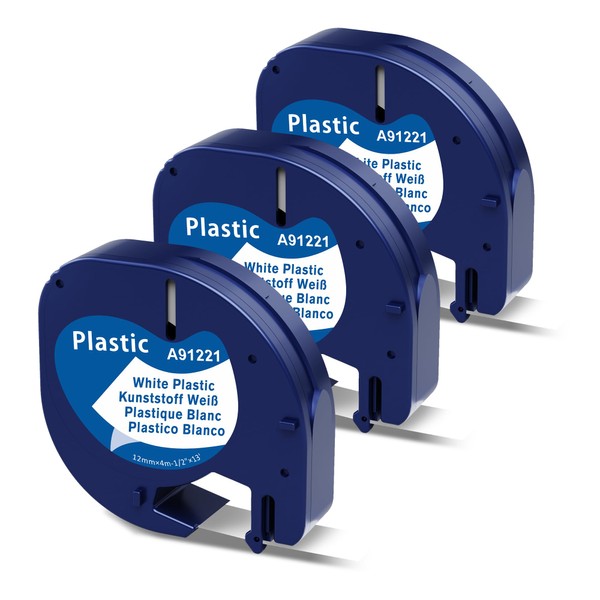 3 x MarkField Compatible with Dymo LetraTag Label Tape, Compatible