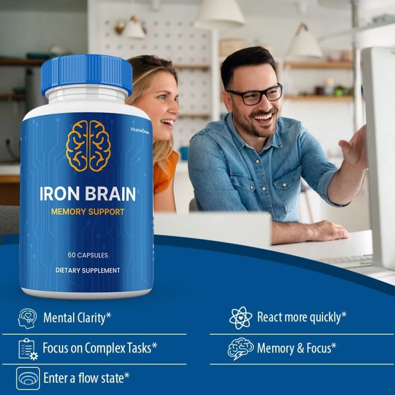 Iron Brain Capsules, Max Strength, IronBrain Supplement Neuro Health (2