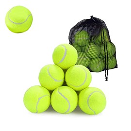 Knight Tennis Balls with Mesh Carrying Bag Pack of 12 & 24|Pressureless,All Court Types |Sports |Dog, Pet Exercise Practice |Throwing Machine |Tennis |Cricket Ball |Soft Tennis (12PK)