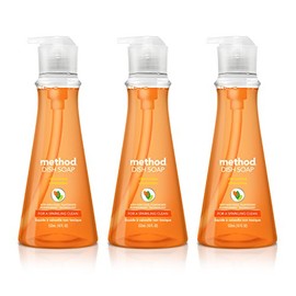 Method Gel Dish Soap, Clementine, Biodegradable Formula, Tough on Grease, 18 Fl Oz (Pack of 3)