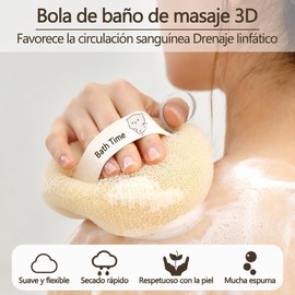 2PCS Esponjas para Baño, Estropajo Corporal y Esponja para Bebé