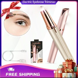 Eyebrow Hair Remover - Rechargeable 2-in-1 Tool for Women, Easy to Use, Portable, No Redness, Gentle Pinpoint Precision, Comfort Rose Gold(1 Pack) - Color: Rose Gold(1 pack)