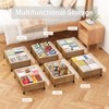 Under Bed Storage Containers With Wheels - 2 Pcs Bamboo