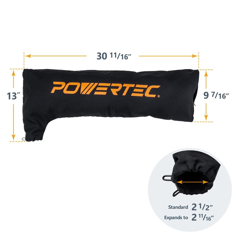 POWERTEC 72040 Table Saw Dust Collector Bag Fits 10" Tablesaws